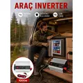 1000 Watt Oto İnvertör Elektrik Dönüştürücü Ev Tipi Priz