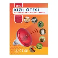 (6 Adet) 250w Kızılötesi Isıtıcılı Hayvan Isıtma Ve Kuluçka Lambası (kırmızı Işık) E27 (kalın Duy)