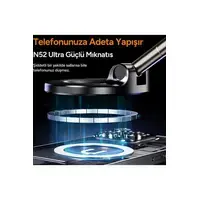 360 Dönebilen Ayarlanabilir Araç Içi Tutucu Kullanılabilen Vakumlu K007 Magsafe Telefon Tutucu