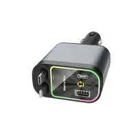4’ü 1 Arada Çift Usb Bağlantı Çakmaklık, Type-c Hızlı Şarjlı 66w,geri Çekilebilir Araç Telefon Şarj Cihazı
