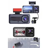 1080p Sürüş Kaydedici 2 İnç Araç Araba Ön İç Arka Dvr Ips Ekran