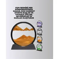 Zihin Açıcı Kum Manzarası – 3d Dinamik Kum Tablosu, Dekoratif, Dönüştükçe Yenilenen Sakinleştirici Sanat Eseri