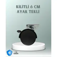 Zemin Korumalı 6 Cm Kilitli Döner Ayak