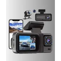 1080p Üç Kameralı Araç Kamerası Wi-fi Destekli Park Modu Ve G-sensörlü