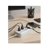  akım Korumalı Priz Ve Masaüstü Şarj İstasyonu Kablosuz 3 Priz ,4 Usb, 2 Type-c Girişli 2 Metre