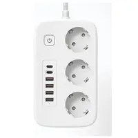  akım Korumalı Priz Ve Masaüstü Şarj İstasyonu Kablosuz 3 Priz ,4 Usb, 2 Type-c Girişli 2 Metre