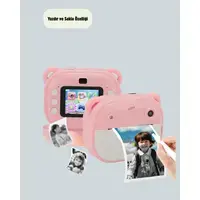 Anında Baskı Özellikli Çocuk Kamerası – 24mp Hd Çift Lens, 32gb Hafıza Ve Oyun Modu