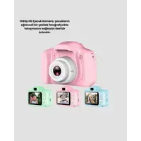 8mp Mini Çocuk Fotoğraf Makinesi – Pembe Ses Kaydı Özellikli