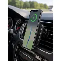 15w Manyetik Araç İçi Kablosuz Şarj Cihazı  Magsafe Uyumlu Telefon Tutucu