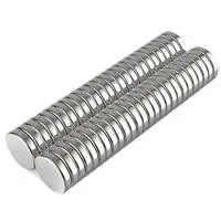 10 Adet 10x2mm Yuvarlak Neodyum Mıknatıs Güçlü Magnet Nikel Kaplamalı