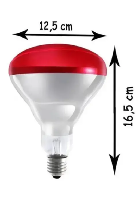 (6 Adet) 250w Kızılötesi Isıtıcılı Hayvan Isıtma Ve Kuluçka Lambası (kırmızı Işık) E27 (kalın Duy)