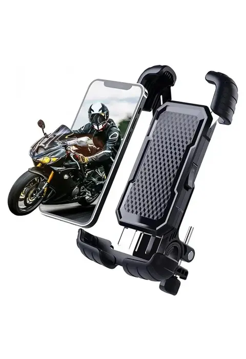 360° Derece Ayarlanabilen Gidon Bağlantılı Bisiklet Motosiklet İçin Abs 4-7.8″ İnç Telefon Tutucu