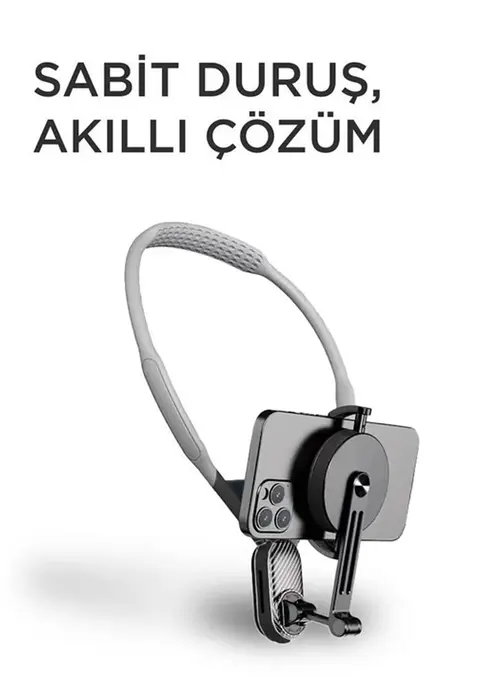 360 Derece Ayarlanabilir Boyun Askılı Manyetik Telefon Tutucu