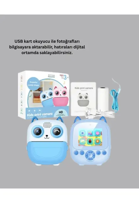 2.4 İnç Ekranlı Çocuk Fotoğraf Makinesi 6x Zoom Özellikli