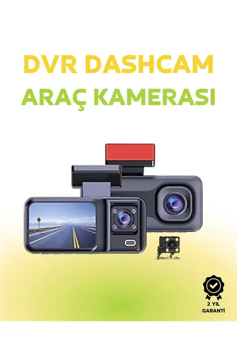1080p Ön, 720p Arka Ve İç Kamera İle %100 Kapsama – Gece Görüşlü Araç Kamerası