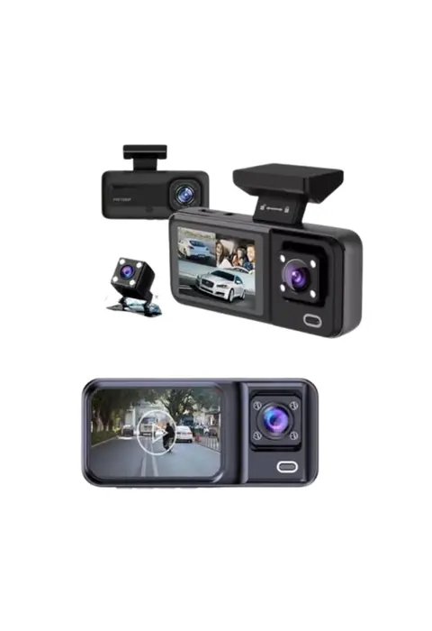 1080p Ön, 720p Arka Ve İç Kamera İle %100 Kapsama – Gece Görüşlü Araç Kamerası