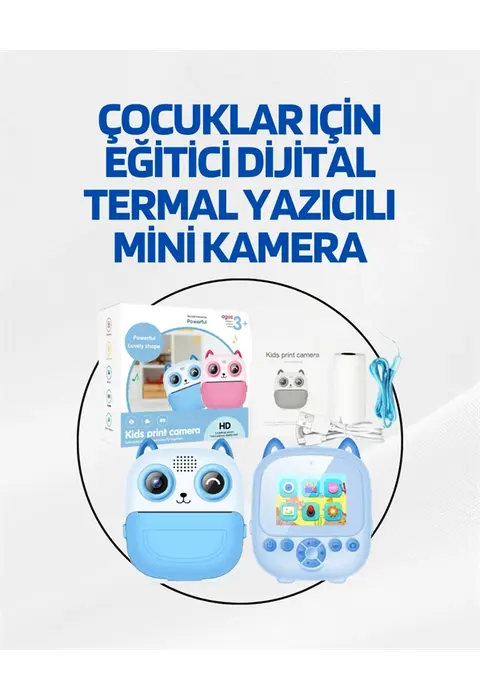 Dijital Termal Yazıcılı Mini Kamera – Hd Video & Anında Fotoğraf Çıktısı