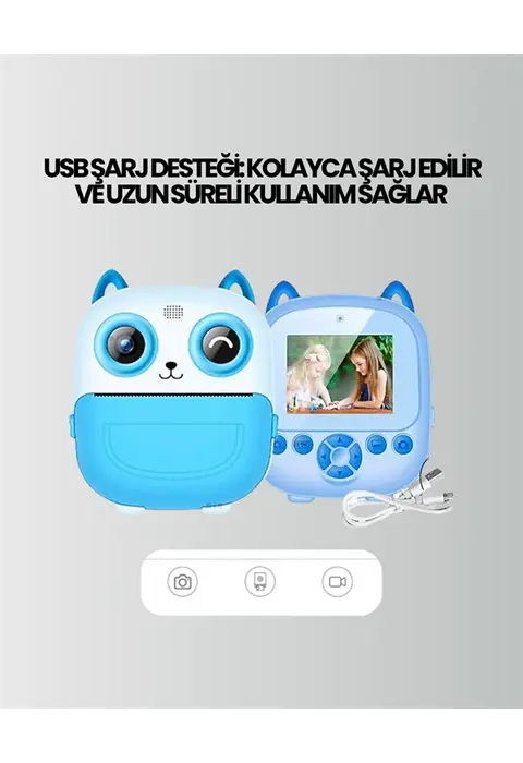 Dijital Termal Yazıcılı Mini Kamera – Hd Video & Anında Fotoğraf Çıktısı
