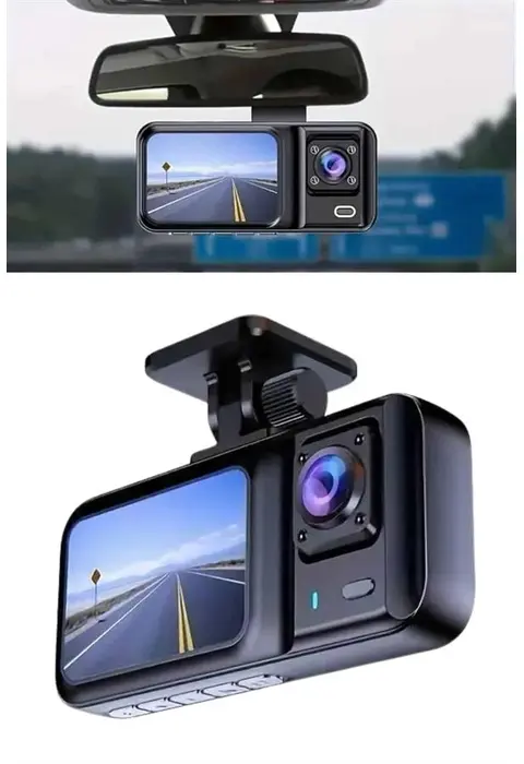 1080p Sürüş Kaydedici 2 İnç Araç Araba Ön İç Arka Dvr Ips Ekran