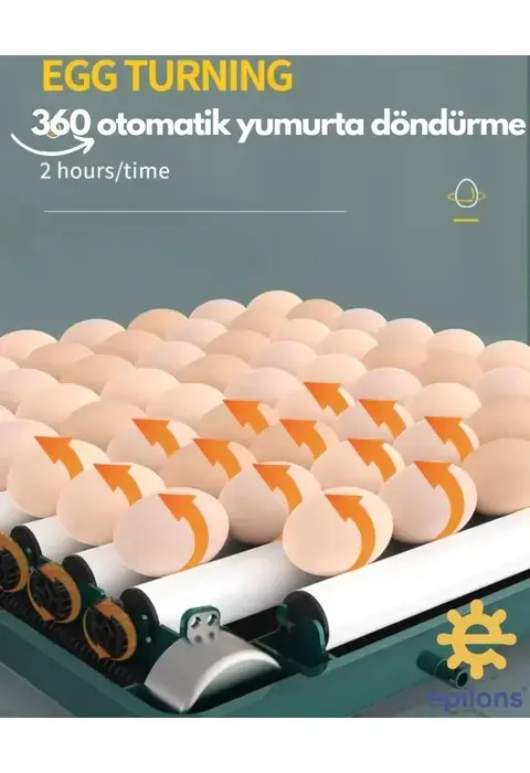 Kuluçka Makinesi Epo-130my Extra Hediyeli 130 Yumutalık Yedek Motorlu İncubator