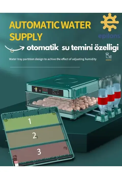 Kuluçka Makinesi Epo-130my Extra Hediyeli 130 Yumutalık Yedek Motorlu İncubator