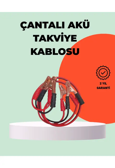 1200a Takviye Kablosu Araç Acil Yardım 2 Metre Güçlü Maşa