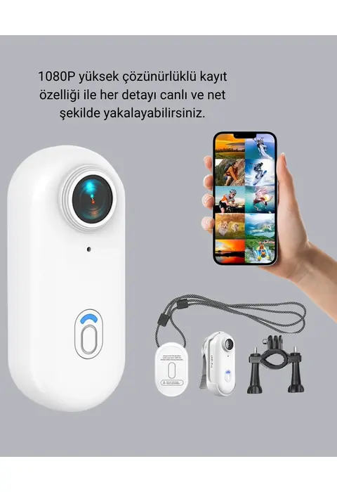 1080p Suya Dayanıklı Aksiyon Spor Kamerası 120° Geniş Açı Ve Wifi Destekli