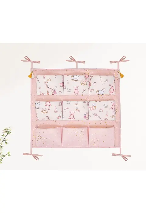 Baby 9 Cepli Bağlamalı Beşik Kenarı Düzenleyici (pembe)