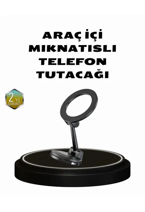 360° Dönebilen Katlanır Manyetik Araç Telefon Tutucu – Magsafe Uyumlu, Kompakt Ve Şık Tasarım