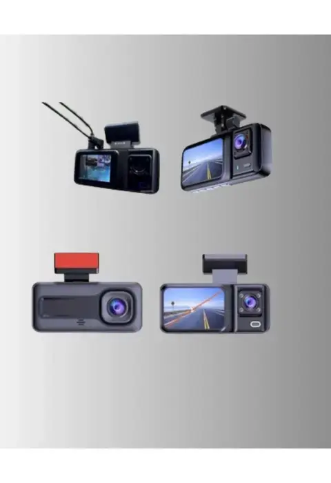 1080p Üç Kameralı Araç Kamerası Wi-fi Destekli Park Modu Ve G-sensörlü