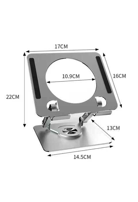 360 Derece Dönebilen Yükseltilmiş Masaüstü Ayarlanabilir Metal Tablet Standı