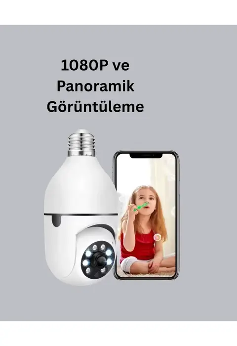 1080p Gece Görüşlü Ampul Güvenlik Kamerası – Kablolu Ve Kablosuz Seçenekli