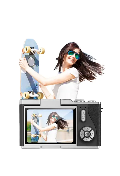 48 Mp Kompakt Dijital Kamera 4k Video 8x Zoom Ve Flip Ekran Selfie Vlog Uyumlu
