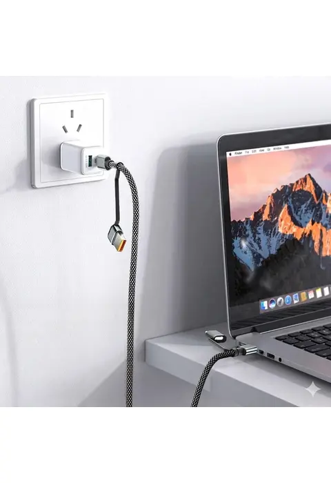 4’ü 1 Arada 100w Akıllı Tasarım Yüksek Dayanıklılık Çoklu Uyumlu Örgülü Hızlı Şarj Kablosu