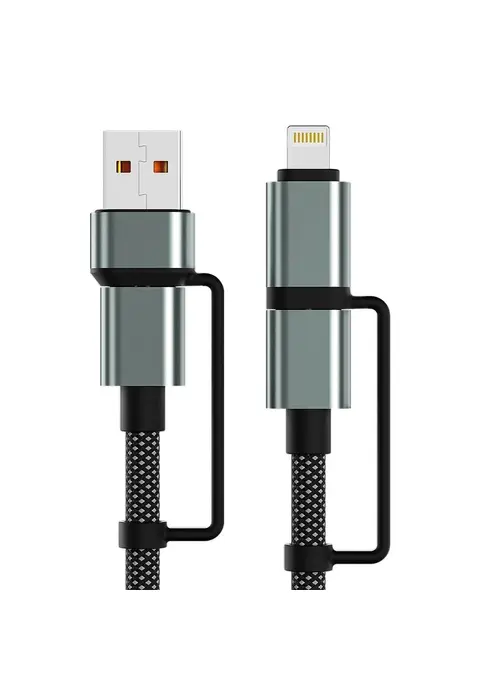 4’ü 1 Arada 100w Akıllı Tasarım Yüksek Dayanıklılık Çoklu Uyumlu Örgülü Hızlı Şarj Kablosu