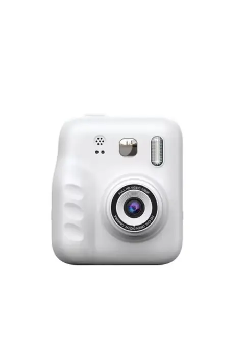 Eğlenceli Baskılı Çocuk Fotoğraf Makinesi Video Çekim 4 Rulo Kağıt 5 Kalem Set