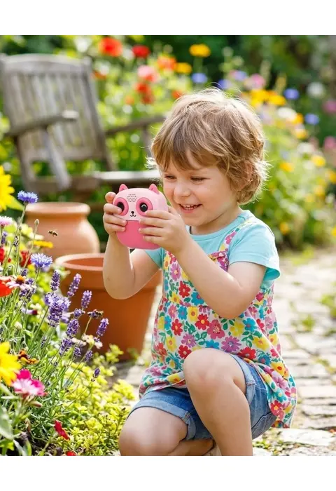 Çocuklar İçin Baskılı Mini Kamera 6 Kalem 5 Kağıt Rulosu Hediyeli Eğlenceli Fotoğraf Makinesi