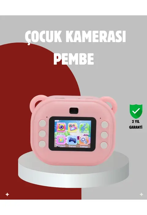 Anında Baskı Özellikli Çocuk Kamerası – 24mp Hd Çift Lens, 32gb Hafıza Ve Oyun Modu