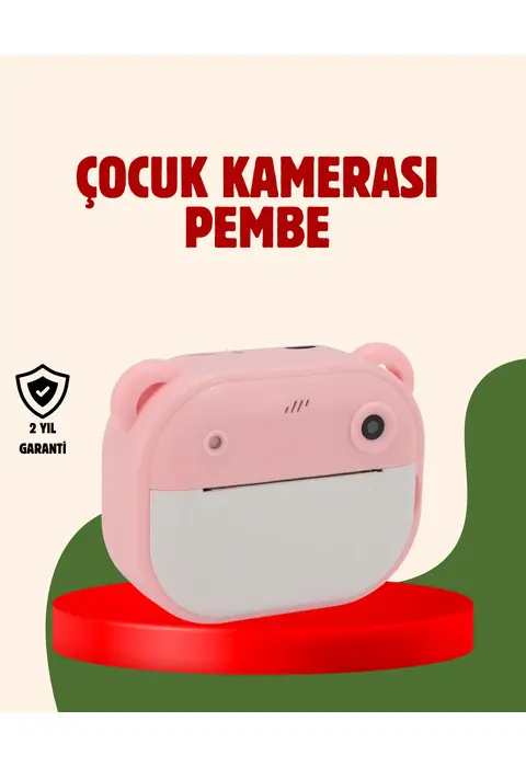 Çocuklar İçin Şipşak Yazıcı Kamera 24mp Hd Çift Lensli Termal Baskılı