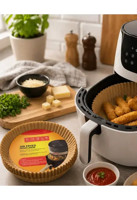 100 Parça Airfryer Kağıdı Tek Kullanımlık Temiz Pişirme Kağıdı