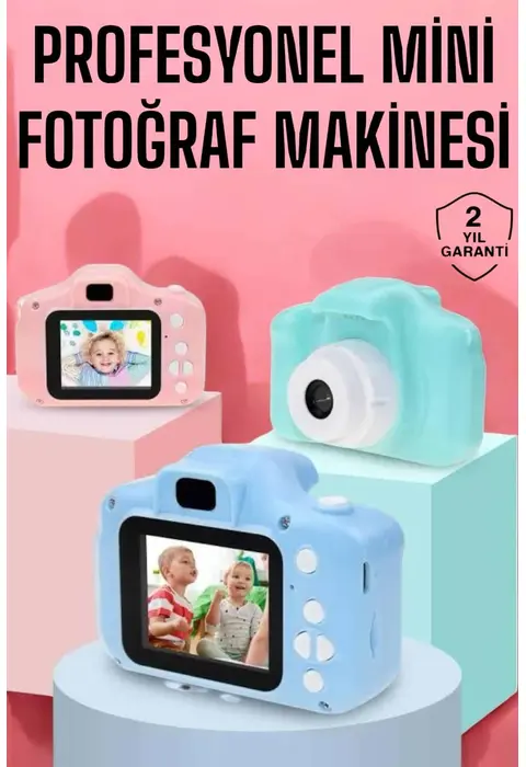 Çocuklara Özel Dijital Fotoğraf Makinesi Mini 1080p Hd Kaliteli