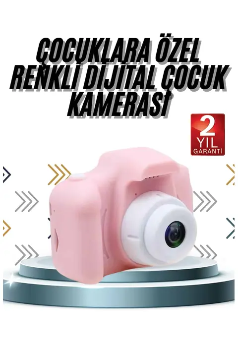 Çocuklara Özel Fotoğraf Ve Video Çeken Mini Çok Renkli Fotoğraf Makinesi