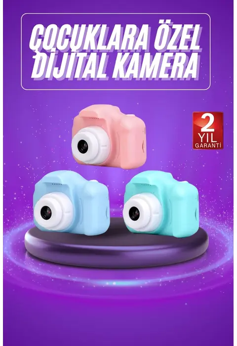 Dijital Fotoğraf Makinesi Çocuk Mini 1080p Hd Kaliteli Renkli