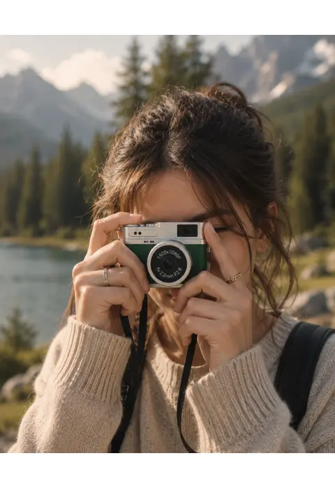 1080p Hd Mini Kamera Ips Ekranlı 4k Lens Destekli Taşınabilir Dijital Kamera