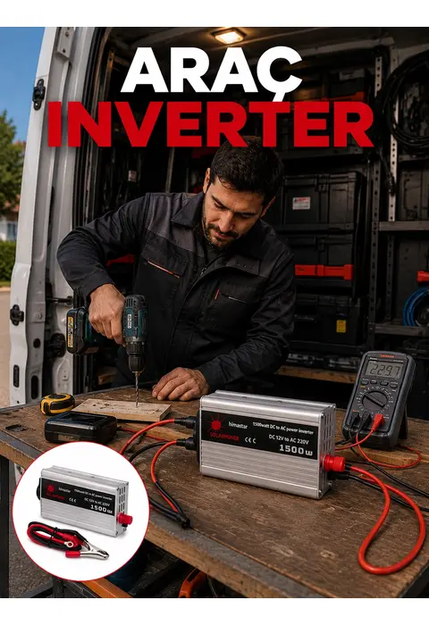 1500w Araç İnvertörü Elektronik Cihazlar İçin Yüksek Verimli Güç Dönüştürme Sistemi