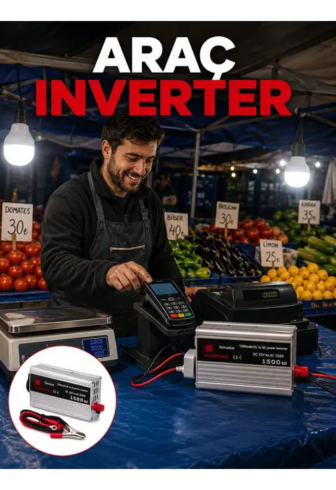 1500w Araç İnvertörü Güçlü Priz Çıkış