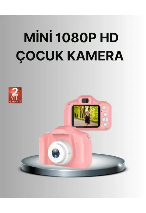 8 Megapiksel Mini Çocuk Kamerası Hd Ekranlı Darbeye Dayanıklı Ve Şarjlı