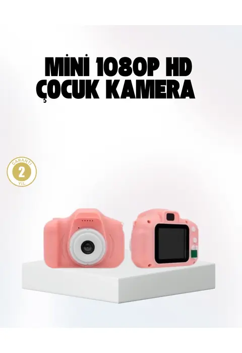 Çocuklar İçin Mini Fotoğraf Makinesi 8mp 1080p Video Ve Darbeye Dayanıklı