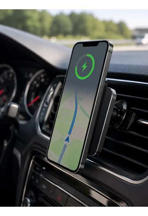 15w Hızlı Şarj Destekli Manyetik Araç Telefon Tutucu Kablosuz Araç Şarj Standı