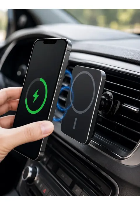 15w Magsafe Uyumlu Manyetik Araç Şarj Standı | Güçlü Mıknatıslı Telefon Tutucu